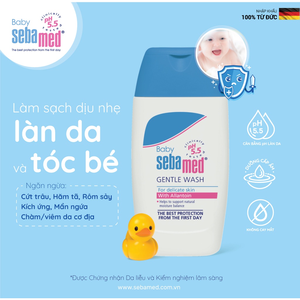 Sữa tắm gội toàn thân cho bé sebamed pH5.5 (200ml)