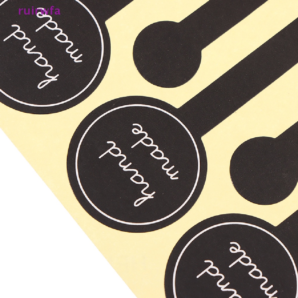 Set 100 Nhãn Dán Giấy Kraft Dáng Dài Trang Trí Túi Bánh Thủ Công Mới