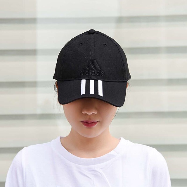 Nón adidas 3 sọc trắng