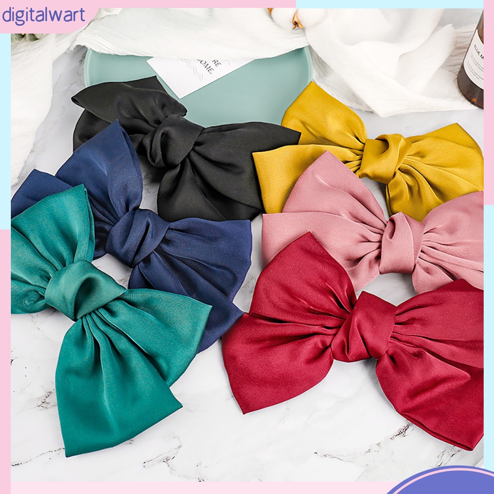 Kẹp tóc hình nơ lớn nhiều màu tùy chọn dễ thương