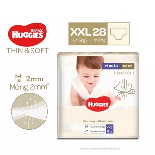 SIÊU HOT Tã quần Hàn Quốc Huggies Thin & Soft  tàng hình size L44/XL36/XXL26