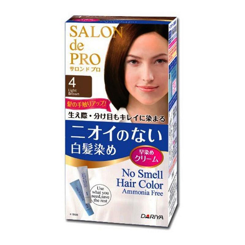 Kem nhuộm tóc cho nữ phủ bạc Nhật Bản Salon de Pro 4 (màu nâu nhạt)