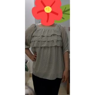 Áo baby doll chấm bi bigsize