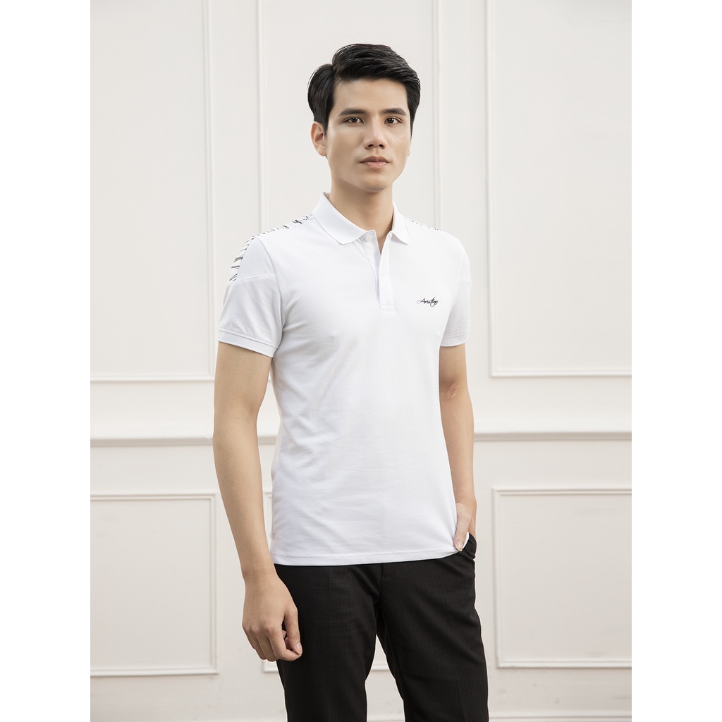 Áo polo nam ARISTINOhọa tiết nổi bật ,cotton thấm hút mồ hôi APS021S1