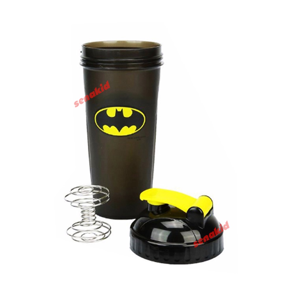 Bình Nước Tập Gym - Bình lắc Siêu Anh Hùng 700ML  Hulk, Superman, Batman, Captain