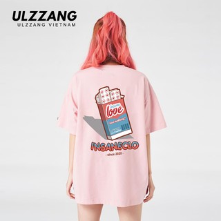 Áo thun tay lỡ ULZZANG cotton dáng unisex form rộng in hình thuốc tình yêu