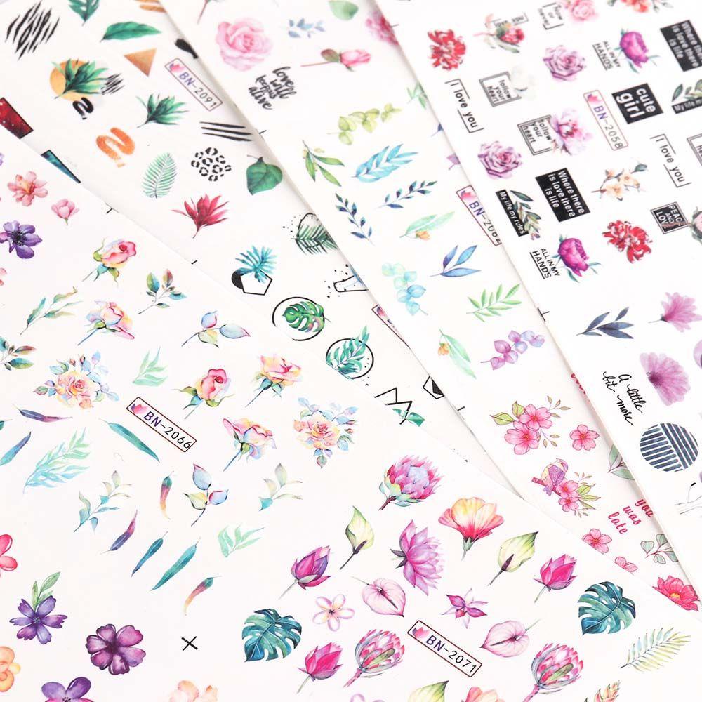 Nhãn Dán Trang Trí Móng Tay Hình Lá Bướm 3D Sáng Tạo