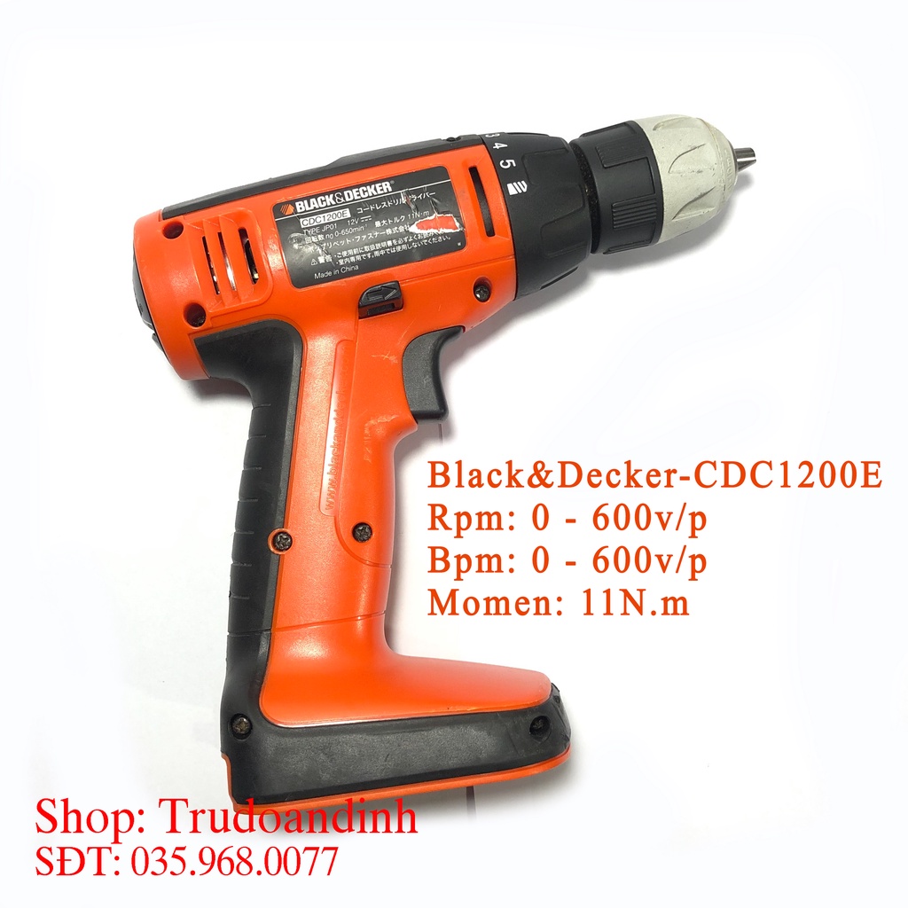 Máy khoan pin Black & Decker - CDC1200E 12v