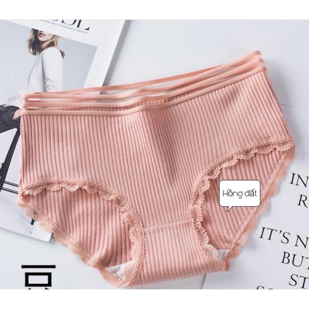 Quần lót nữ, quần lót chất liệu cotton tăm cạp sọc kháng khuẩn kiểu dáng nhã nhặn tinh tế form ôm gợi cảm | BigBuy360 - bigbuy360.vn