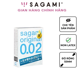 Bao cao su Sagami 002 Extra - Nhiều gel - bcs siêu mỏng - Non Latex