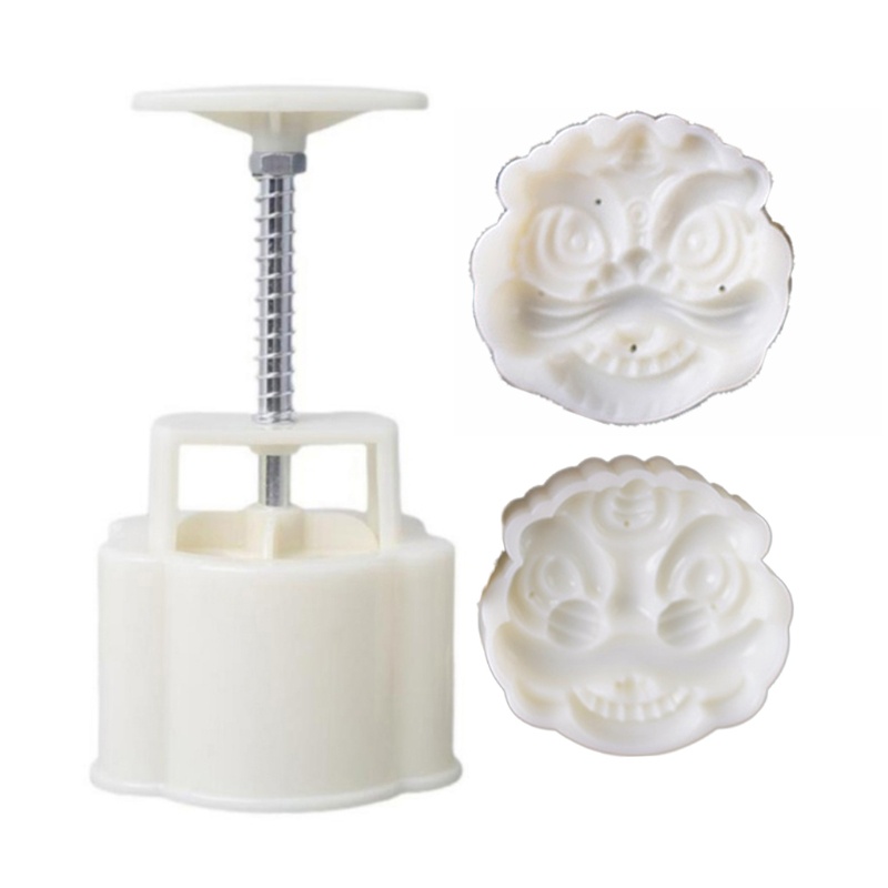 Khuôn Nhựa Làm Bánh Trung Thu Hình Sư Tử 75g DIY