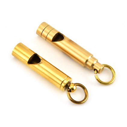 Còi Đồng Thau Cao Cấp - Bao Gồm Vòng Đồng - EDC Treo Móc Khóa - Chất Lượng Cao - Hàng Có Sẵn Trong Kho