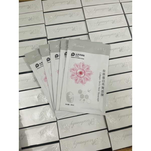 MẶT NẠ YẾN TƯƠI COLLAGEN ROSEBEAUTY - MẪU MỚI 2022