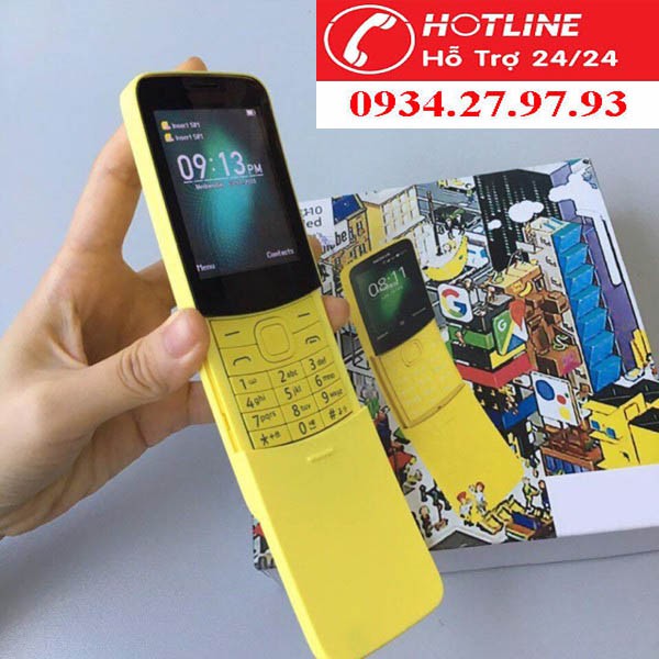 [HOT HOT] Điện Thoại Nokia 8110 nắp trượt 2 Sim huyền thoại chuối cong  giá rẻ bảo hành uy tín