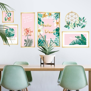 Sticker Decal dán tường Decal dán kính 3D Mẫu Hoa Lá Cây Cỏ Zooyoo QR9078