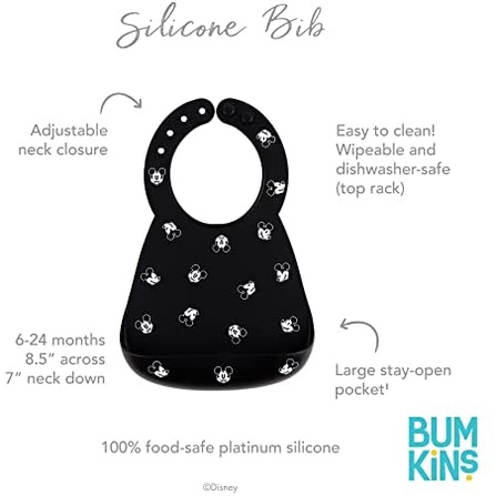 Yếm silicon cho bé ăn dặm Bumkins x Disney