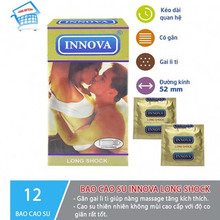 [Chính hãng] Bao Cao Su Gân Gai Innova Vàng Hộp 12 Bao
