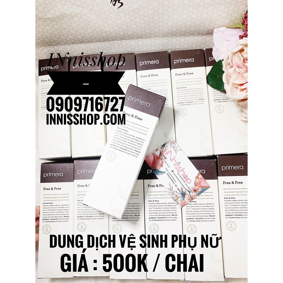 Dung dịch vệ sinh dịu nhẹ Primera Free &amp; Free 200ml