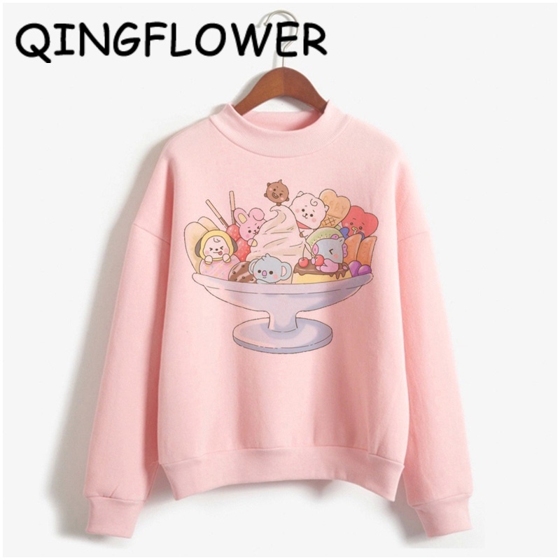 Bt21 ✨Giày Nike thời trang trẻ trung cá tính✨Áo sweater cổ tròn tay dài dáng rộng màu trơn in họa tiết thời trang có 7 màu Size M-2XL