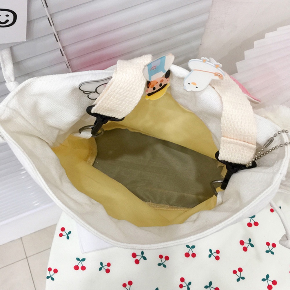 Túi Đeo Chéo Một Bên Vai Vải Canvas JP7 Dễ Thương Phong Cách Hàn Quốc Cho Nữ