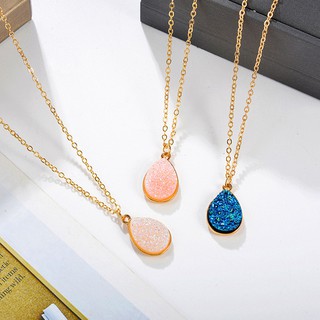 Dây chuyền mặt giọt nước đính đá đơn giản