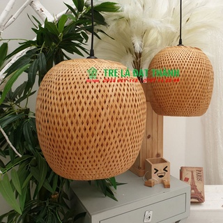 Đèn tre, Đèn mây tre đan thả trần trang trí homestays, sân vườn