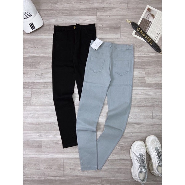 Quần jeans giấy legging skinny mango Quần bò giấy jean bó nâng mông cạp cúc