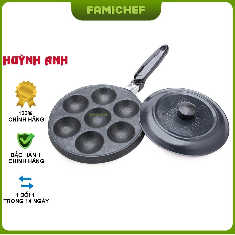 Khuôn bánh Khọt có tay cầm chống dính 7 lỗ Huỳnh Anh HA014