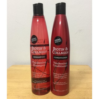 Bộ gội xả Biotin & Collagen Thickening màu đỏ 400ml của Mỹ