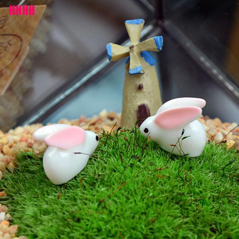 Mô Hình Thỏ Mini Bằng Nhựa Resin Trang Trí Phong Cảnh Diy