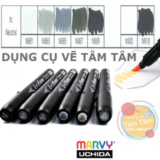 [ TÂM TÂM ]-Bút Marker Marvy Le Plume 3000 tông Trung Tính-NEUTRAL-