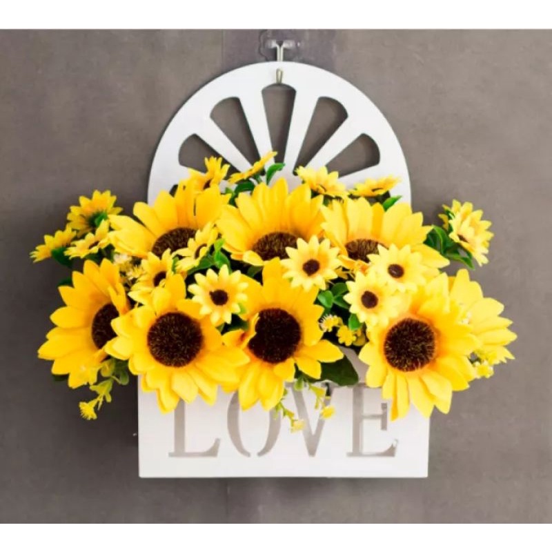 Giỏ hoa nhựa giả gỗ mang phong cách Châu Âu sang trọng tinh tế- Dùng trong decor trang trí treo tường, phụ kiện chụp ảnh