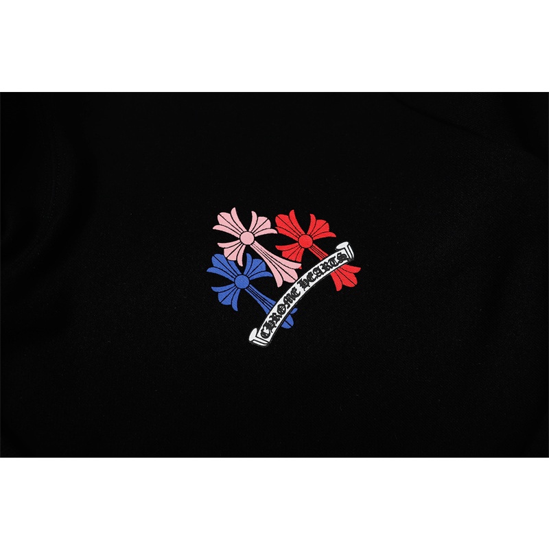 Hàng Có Sẵn Áo Hoodie Thể Thao Cotton Tay Dài In Chữ Chrome Hearts Cross Sanskrit Horseshoe Đơn Giản Dành Cho Cặp Đôi