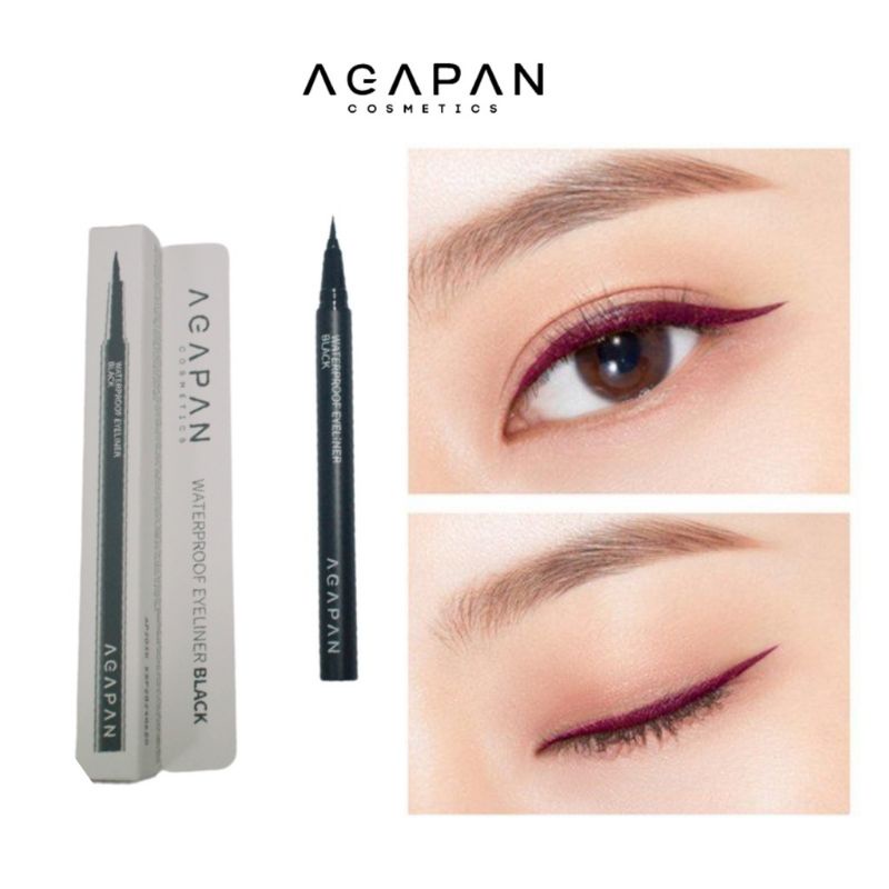 Kẻ mắt dạ không lem, không trôi Agapan Waterproof Eyeliner Black