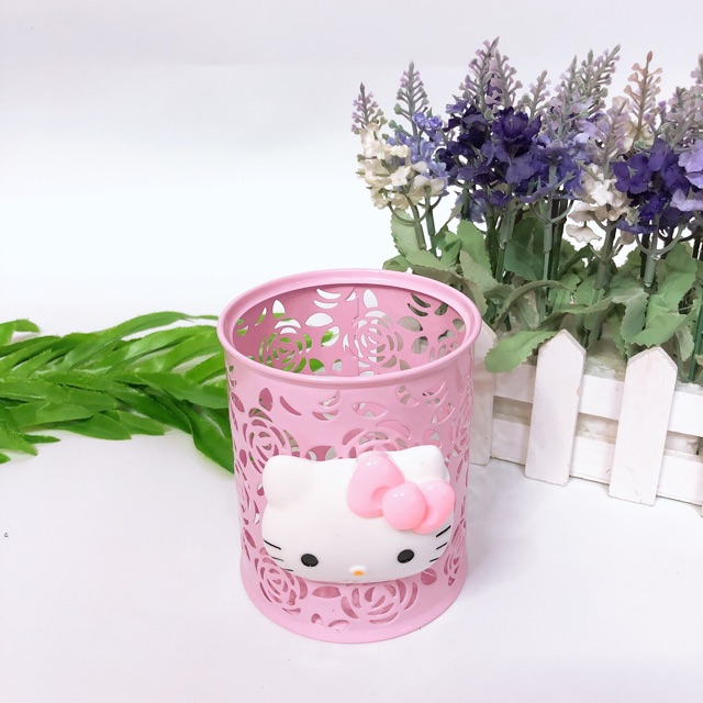 Ống sắt đựng vật dụng Hellokitty Doreamon