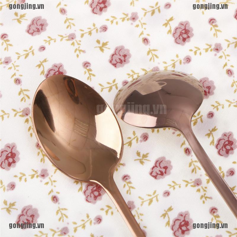 1 Muỗng Cà Phê Cán Dài Bằng Thép Không Gỉ