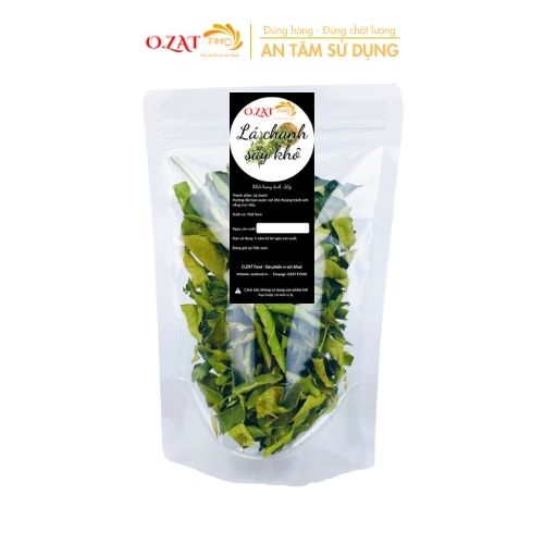Lá chanh sấy khô hàng đẹp loại 1 OZAT FOOD 50G - 100G dùng thay lá chanh tươi hoặc pha trà