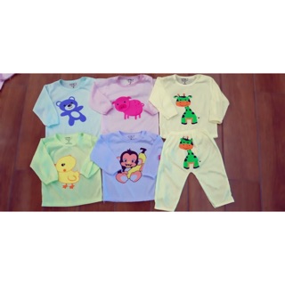 Set 5 bộ cotton dài tay cho bé