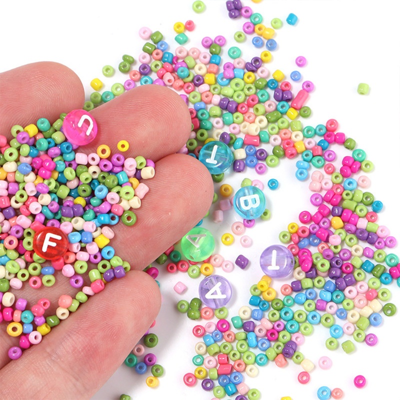 Hạt Xỏ Vòng Tròn In Chữ Làm Trang Sức Thủ Công