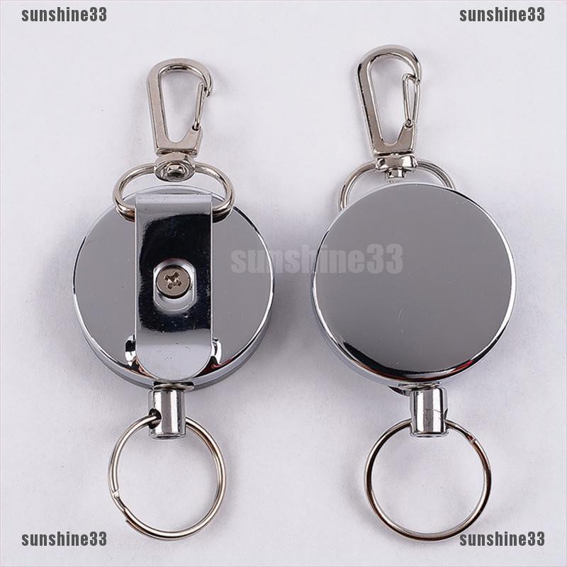 Anti Lost Resilience Steel Wire Elastic Key Chain Recoil Sporty Alarm Key Rings