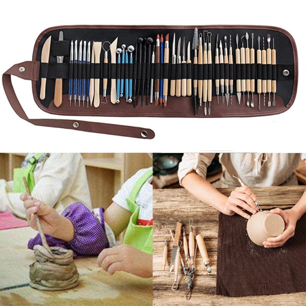 Set 44 Dụng Cụ Tạo Hình Đất Sét Polymer Kèm Túi Đựng