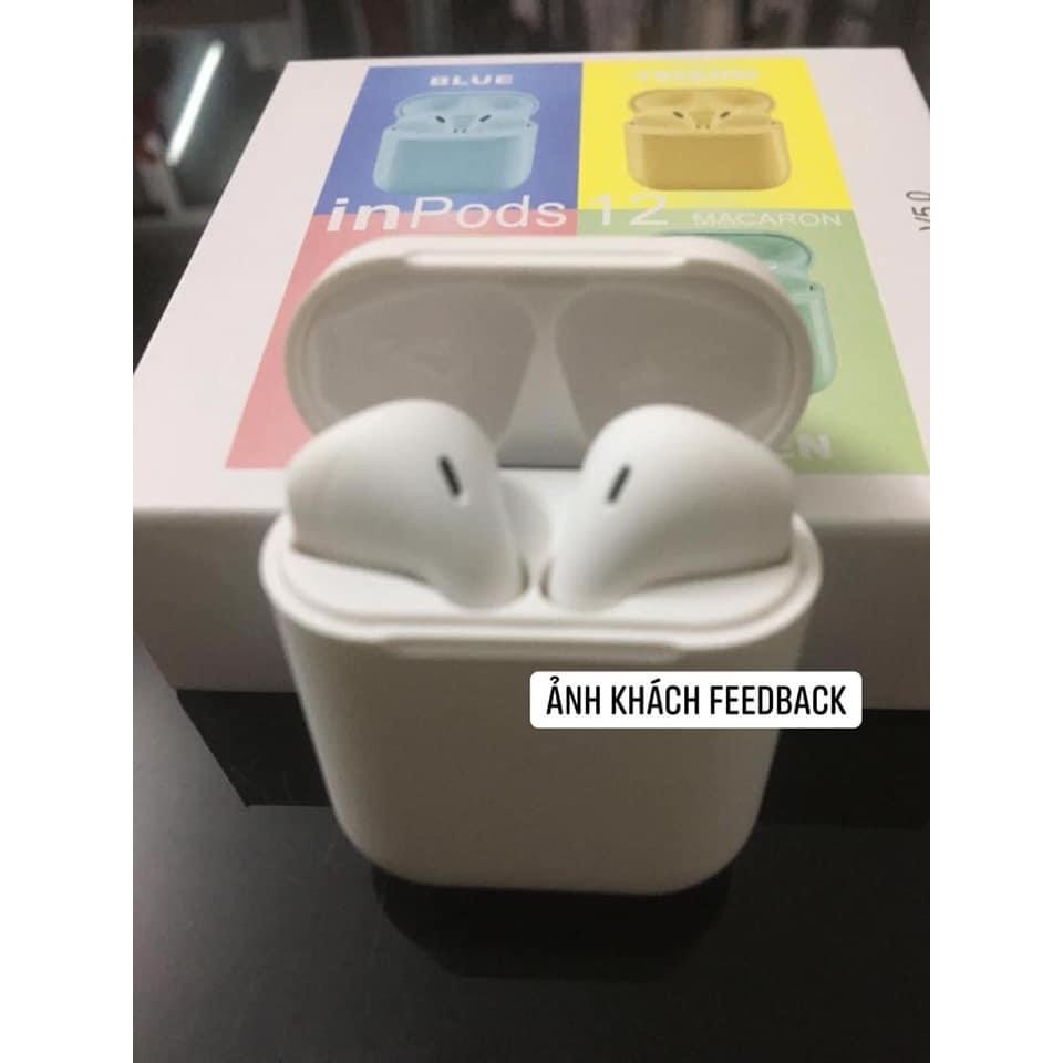 Tai Nghe Bluetooth blutooth Không dây i12 Inpods 12 giống Airpods dùng cho iphone, android