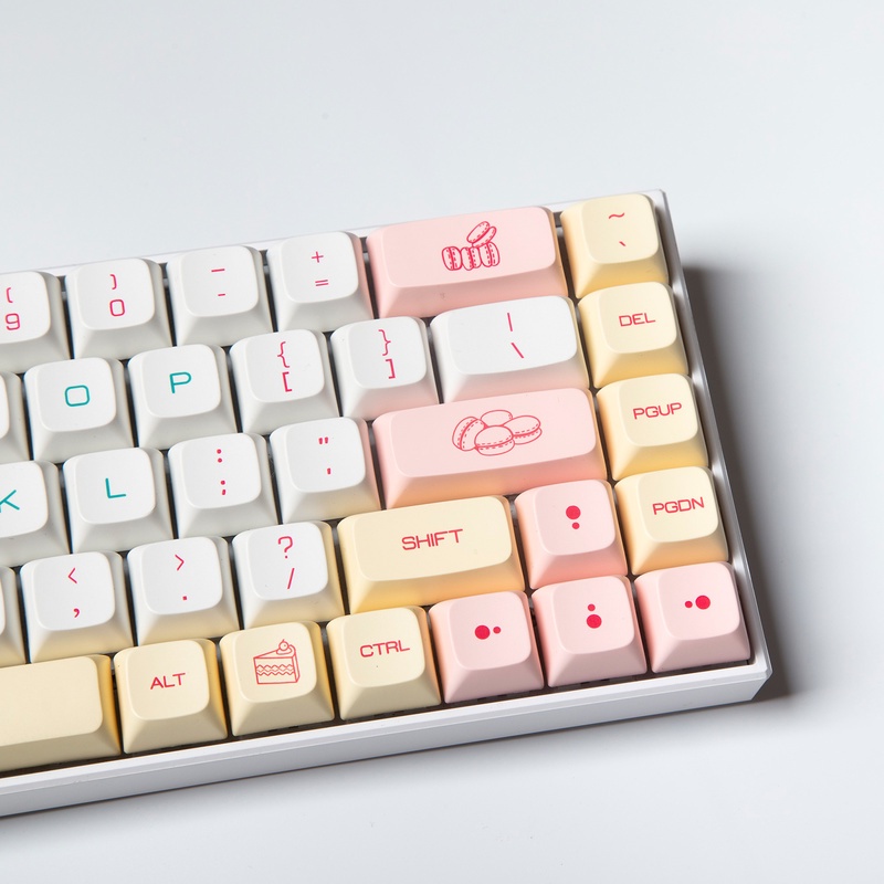 131 Phím Macaron Keycap XDA Cấu hình PBT DYE-SUB dễ thương Keycap cho Bàn phím cơ Cherry MX Switch