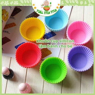 Khuôn cup silicon làm bánh muffin cho bé - Nhà Mỡ Mỡ