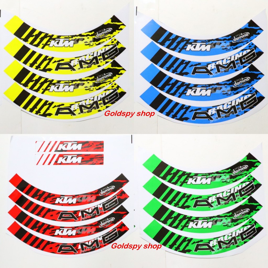 Tem Dán Vành Dán Mâm Xe Máy - Tem Decal AMG - KTM