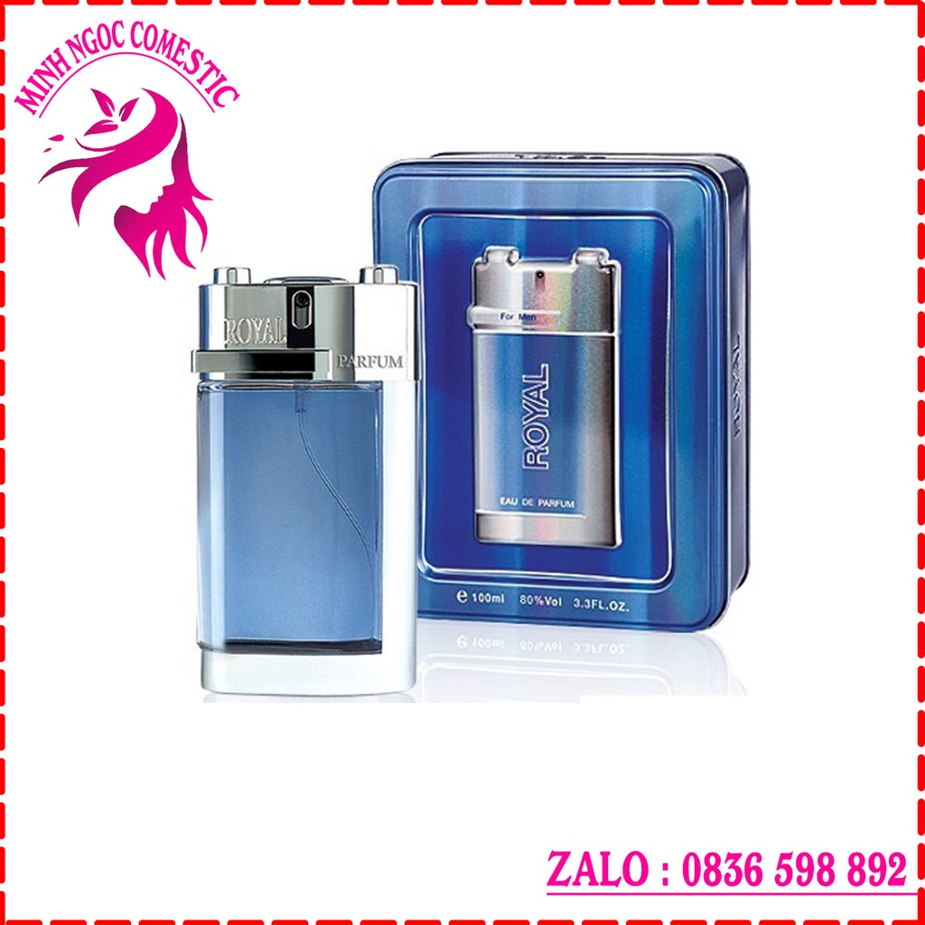 Nước Hoa Nam Royal Hộp Thiếc 100Ml Xanh Dương
