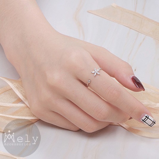 Nhẫn đính đá cao cấp kiểu dáng thanh mảnh trẻ trung dành cho nữ - MELY 1188