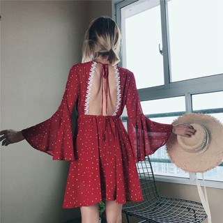 [Summer Sale I Đặt trước] Váy Bohemian hở lưng - Boho Open Back Dress