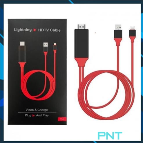 Cáp MHL chuyển tín hiệu từ Iphone 5/ 5S/ 6S/ 6 Plus/ 7/7P/8/8P/SE lên Tivi -Cáp HDMI cho Iphone