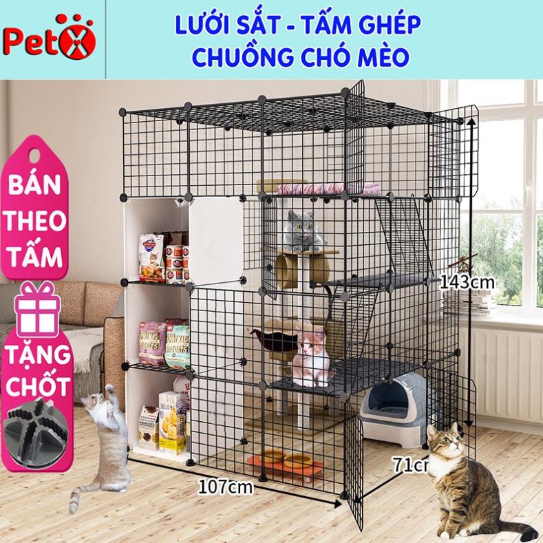 Chuồng quây chó mèo thú cưng lắp ghép bằng tấm lưới sắt thép bán sỉ lẻ theo miếng